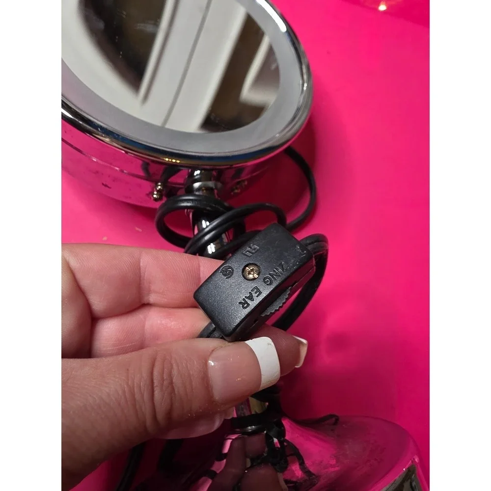 Conair BE150T Lighted Makeup Mirror Chrome Tabletop Round Vanity‎ Mirror T56MP